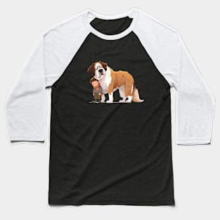 Cute Saint-Bernard Dog Animal Loving Cuddle Embrace Children Kid Tenderness Baseball T-Shirt